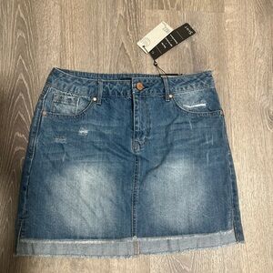 NWT 1822 Womens Denim Mini Skirt Size 10 Blue